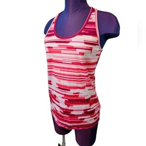 Champion Athletic Racerback Workout Tank Top Pink & White Size Large Women's‎